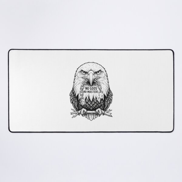 Item preview, No Gods No Masters Eagle Chain Quote designed and sold by Owcomm.