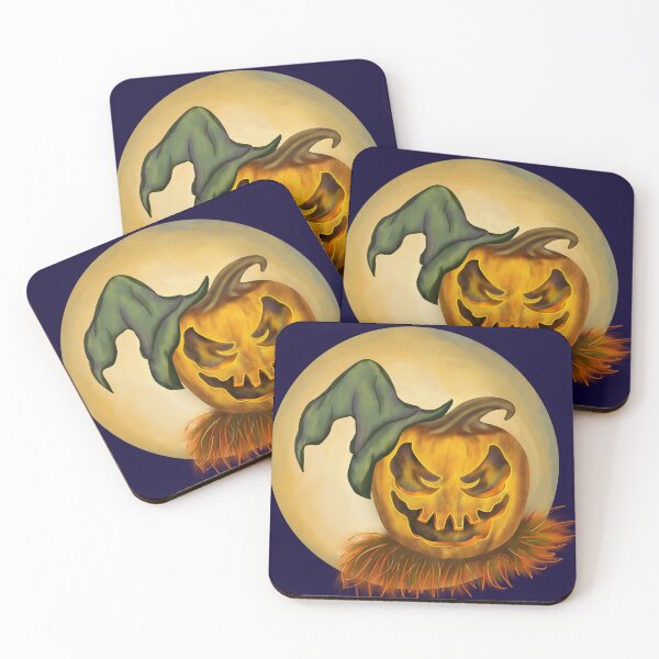 Item preview, Halloween Jack 'o Lantern with Witch Hat designed and sold by maricablue.