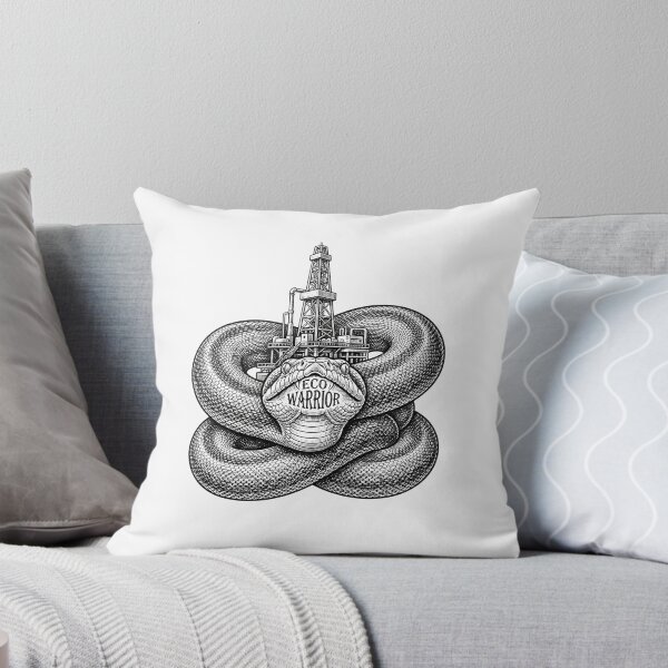 Item preview, Eco Warrior Snake and Oil Rig Illustration    designed and sold by Owcomm.