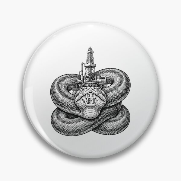 Item preview, Eco Warrior Snake and Oil Rig Illustration    designed and sold by Owcomm.
