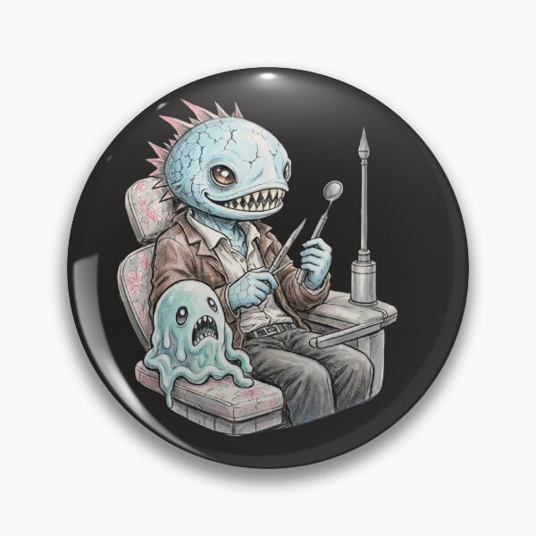 Item preview, Open Wide! – Creepy Cute Dentist Monster and Slime  designed and sold by LujziWorld.