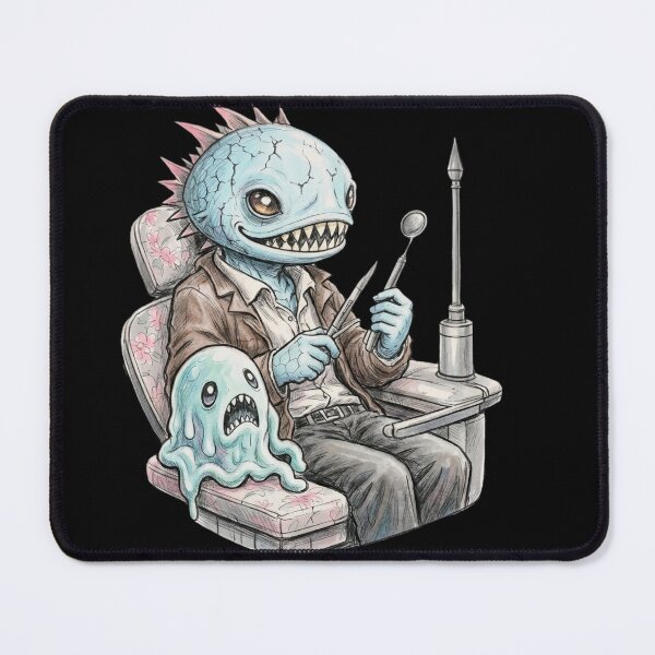 Item preview, Open Wide! – Creepy Cute Dentist Monster and Slime  designed and sold by LujziWorld.