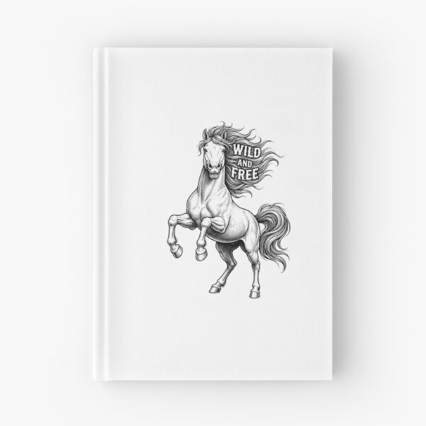 Item preview, Wild And Free Rearing Horse Vintage Illustration designed and sold by Owcomm.