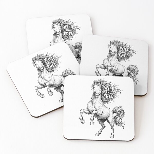 Item preview, Wild And Free Rearing Horse Vintage Illustration designed and sold by Owcomm.