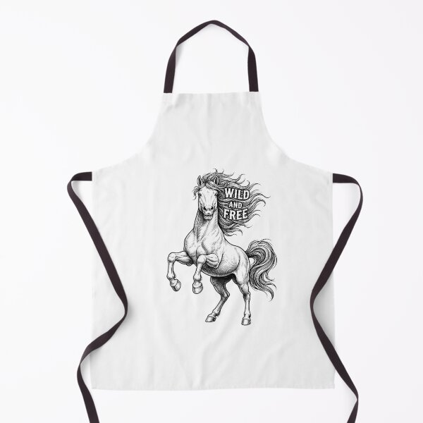 Item preview, Wild And Free Rearing Horse Vintage Illustration designed and sold by Owcomm.