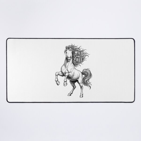 Item preview, Wild And Free Rearing Horse Vintage Illustration designed and sold by Owcomm.
