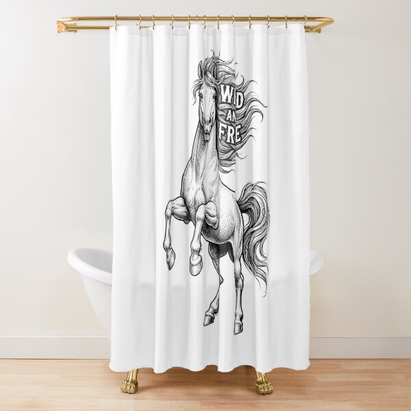 Item preview, Wild And Free Rearing Horse Vintage Illustration designed and sold by Owcomm.