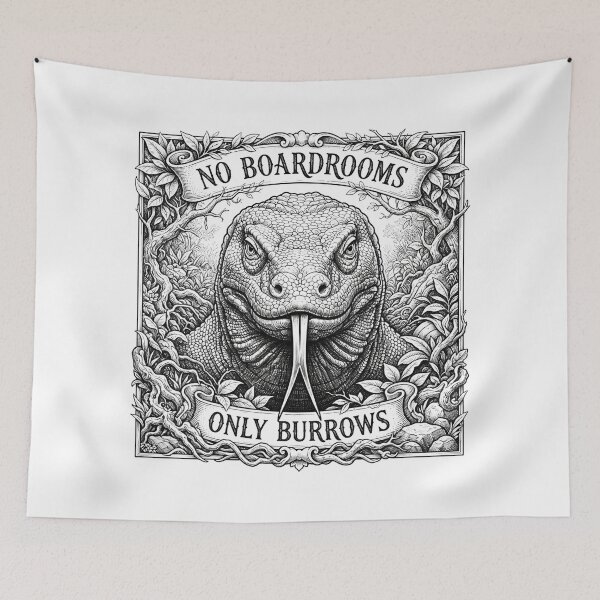 Item preview, No Boardrooms Only Burrows Lizard Quote designed and sold by Owcomm.