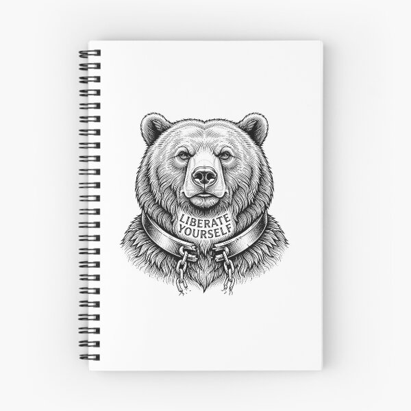 Item preview, Liberate Yourself Grizzly Bear Vintage Engraving Illustration    designed and sold by Owcomm.