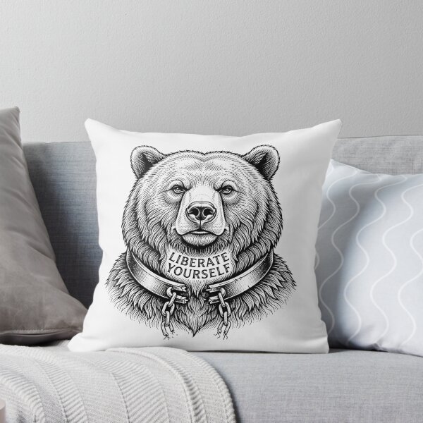 Item preview, Liberate Yourself Grizzly Bear Vintage Engraving Illustration    designed and sold by Owcomm.