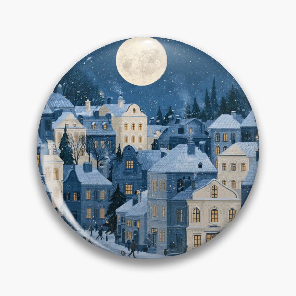 Item preview, Midnight Winter Town designed and sold by bubblyrainbow.