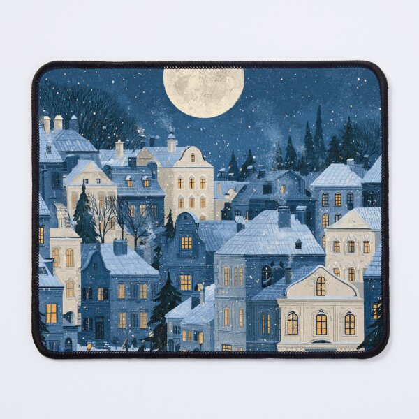 Item preview, Midnight Winter Town designed and sold by bubblyrainbow.
