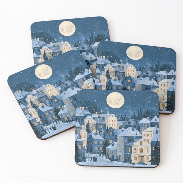 Item preview, Midnight Winter Town designed and sold by bubblyrainbow.