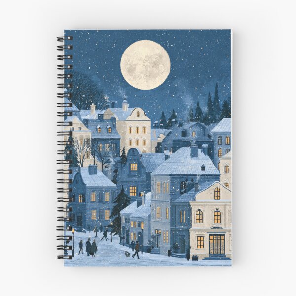 Item preview, Midnight Winter Town designed and sold by bubblyrainbow.