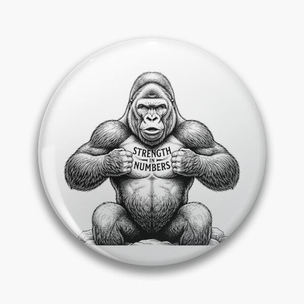 Item preview, Strength In Numbers Gorilla Quote Graphic    designed and sold by Owcomm.