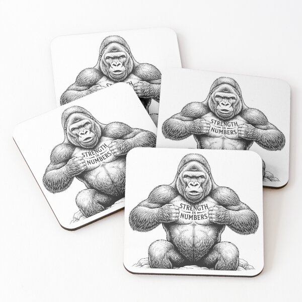 Item preview, Strength In Numbers Gorilla Quote Graphic    designed and sold by Owcomm.