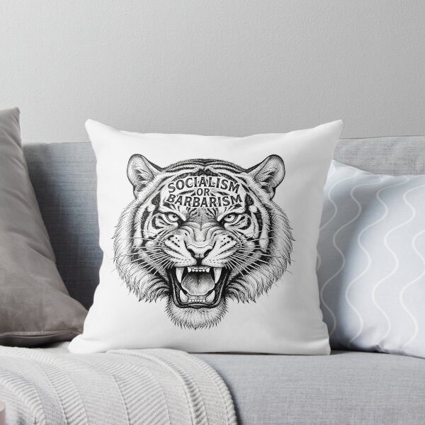 Item preview, Socialism Or Barbarism Angry Tiger Quote designed and sold by Owcomm.