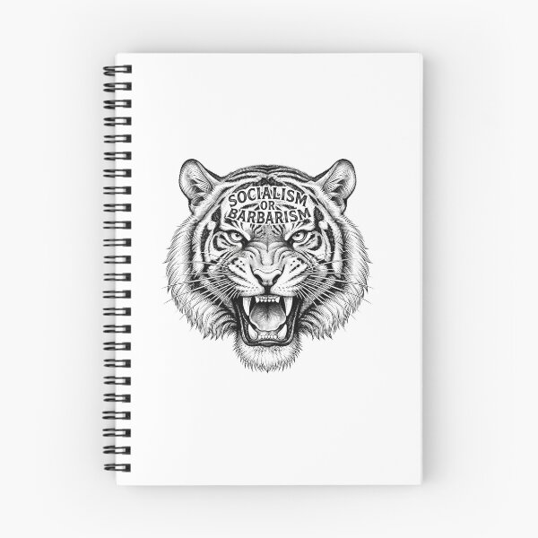 Item preview, Socialism Or Barbarism Angry Tiger Quote designed and sold by Owcomm.