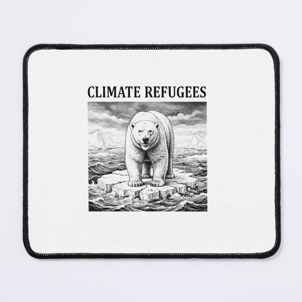Item preview, Climate Refugees Polar Bear on Melting Ice    designed and sold by Owcomm.