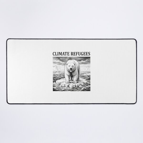 Item preview, Climate Refugees Polar Bear on Melting Ice    designed and sold by Owcomm.