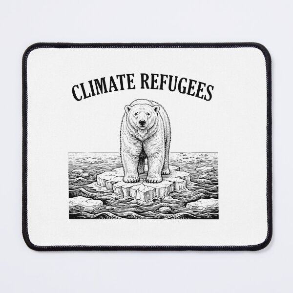 Item preview, Climate Refugees Polar Bear on Melting Ice designed and sold by Owcomm.
