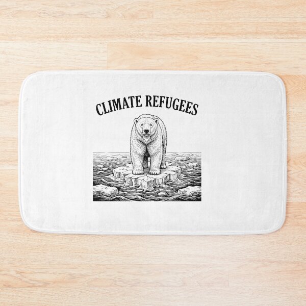Item preview, Climate Refugees Polar Bear on Melting Ice designed and sold by Owcomm.