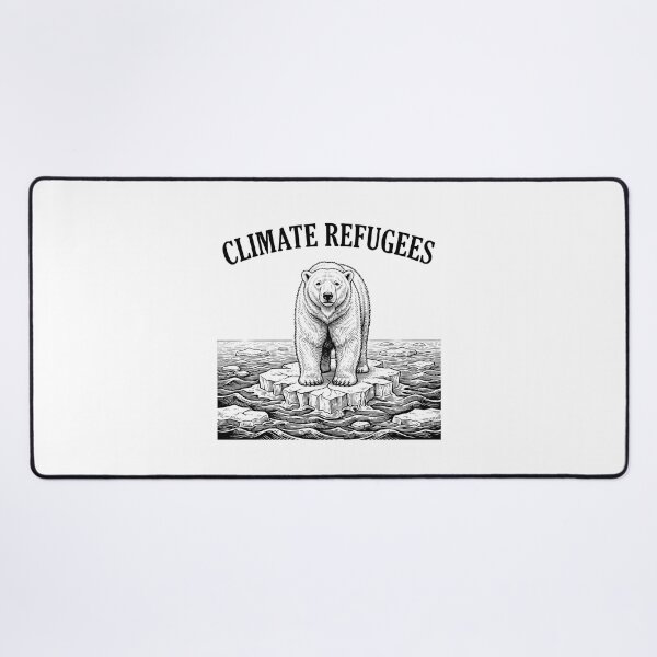 Item preview, Climate Refugees Polar Bear on Melting Ice designed and sold by Owcomm.