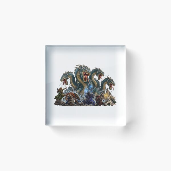 Item preview, This is a design of a Hydra fighting an adventurer party designed and sold by RBBeachDesigns.