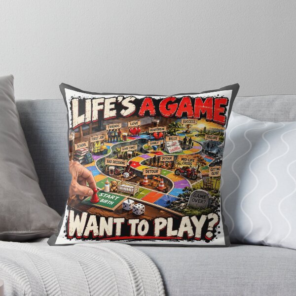 Item preview, Life’s a Game – Want to Play? designed and sold by Hornace88studio.
