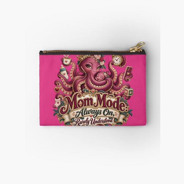 Item preview, Mom Mode Always On – Funny Multitasking Octopus Mother Embroidery Design designed and sold by Emoji Emblems.