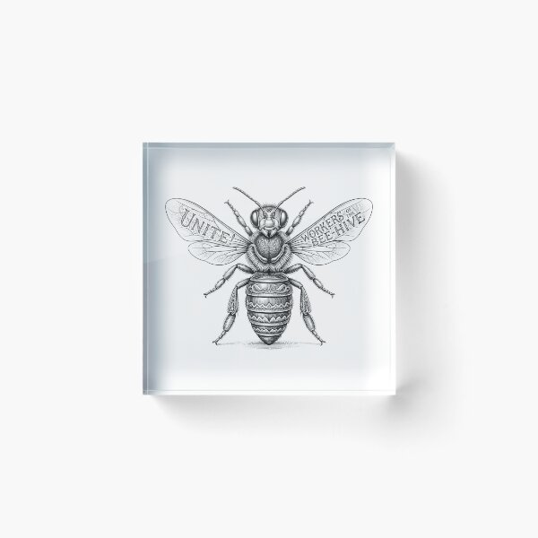Item preview, Workers of the Bee Hive Unite graphic designed and sold by Owcomm.