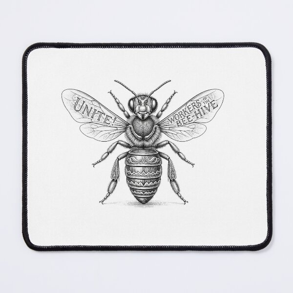 Item preview, Workers of the Bee Hive Unite graphic designed and sold by Owcomm.