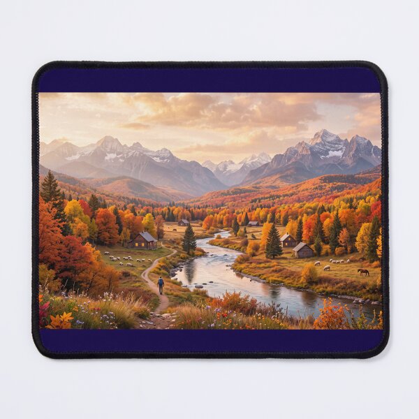 Item preview, Mountain River in Autumn Glory designed and sold by amusefullife.