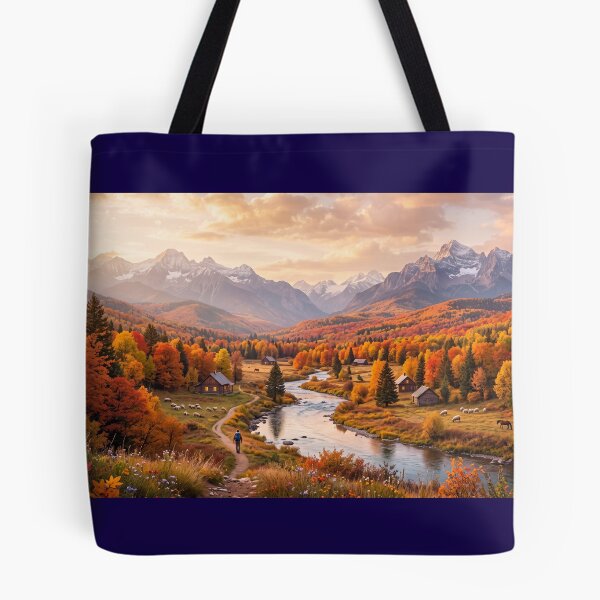 Item preview, Mountain River in Autumn Glory designed and sold by amusefullife.