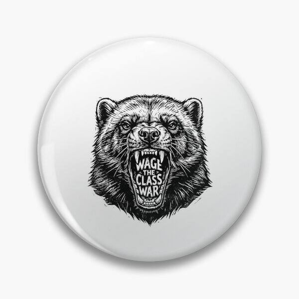 Item preview, Wage The Class War Growling Bear Head Quote    designed and sold by Owcomm.
