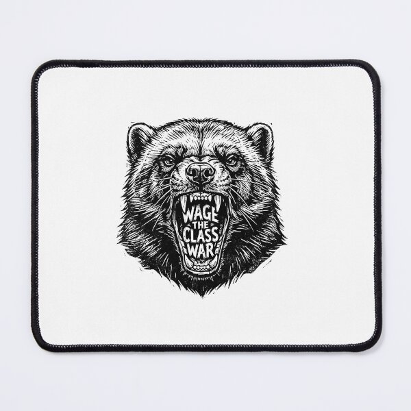 Item preview, Wage The Class War Growling Bear Head Quote designed and sold by Owcomm.