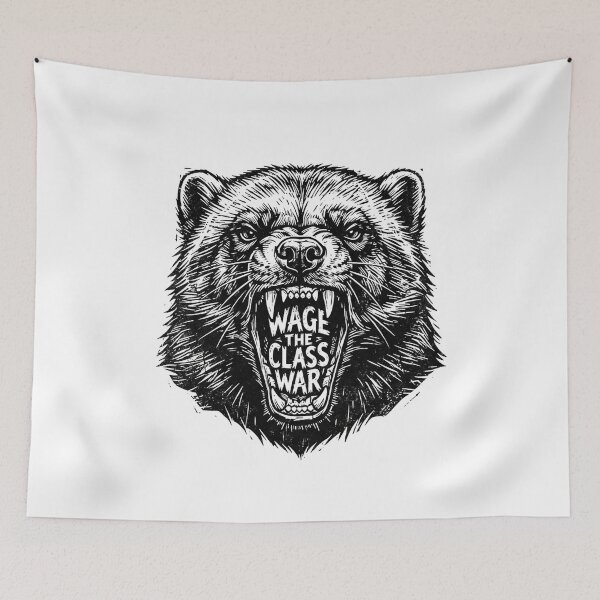Item preview, Wage The Class War Growling Bear Head Quote    designed and sold by Owcomm.