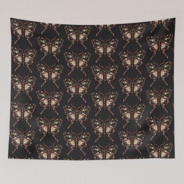Item preview, Gothic Celestial Moth With Moon Phases designed and sold by Dopamine Department.