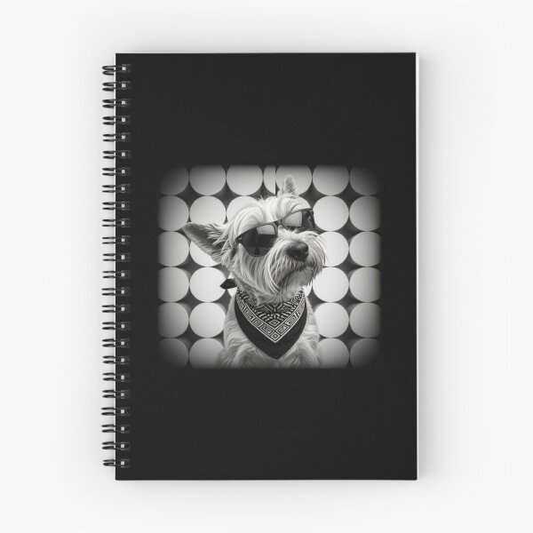 Item preview, Cute Westie dog Wearing Sunglasses and Bandana Modern Vintage Portrait designed and sold by HYPNK.