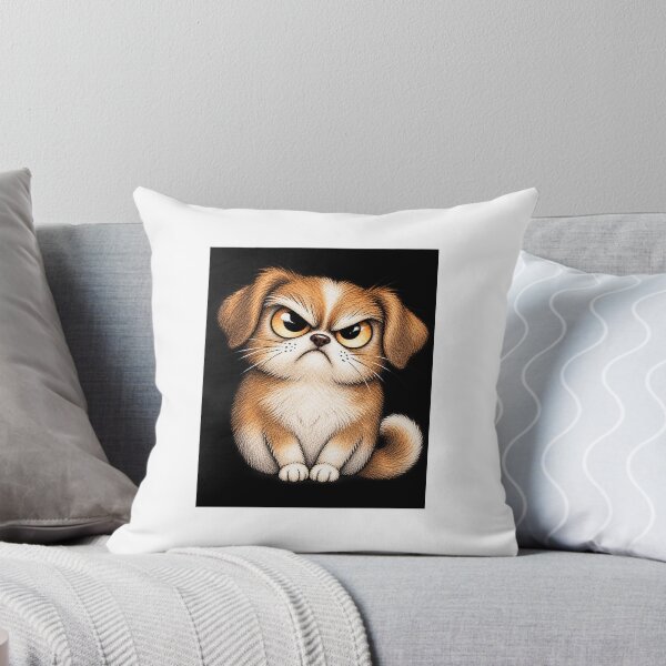 Item preview, Grumpy little dog with expressive eyes designed and sold by BigArt-ec.
