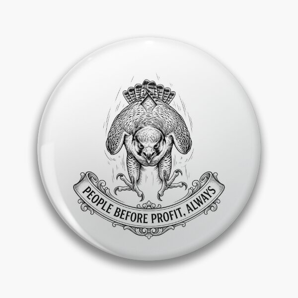 Item preview, People Before Profit Always Hawk Quote Graphic designed and sold by Owcomm.