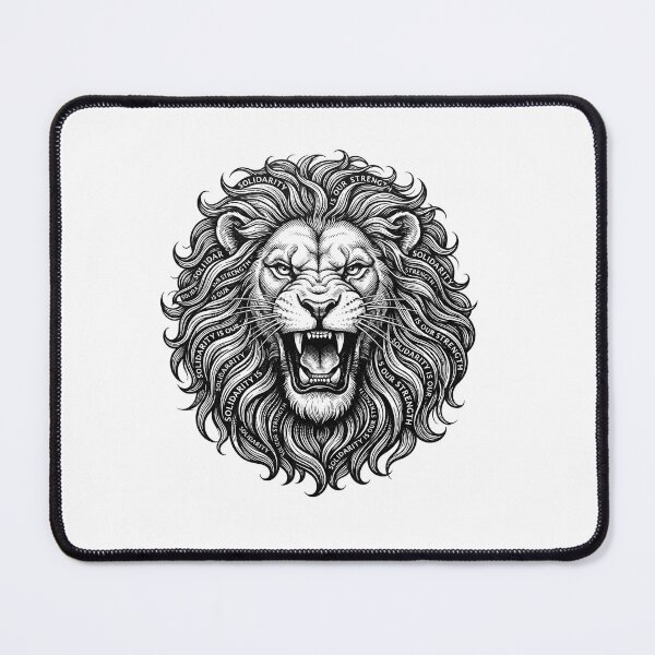 Item preview, Roaring Lion Solidarity Is Our Strength Quote Art designed and sold by Owcomm.