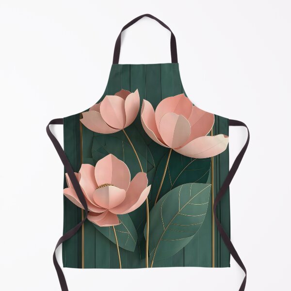 Item preview, Elegant Blossoms on Green Background designed and sold by Vicky Brago-Mitchell®.