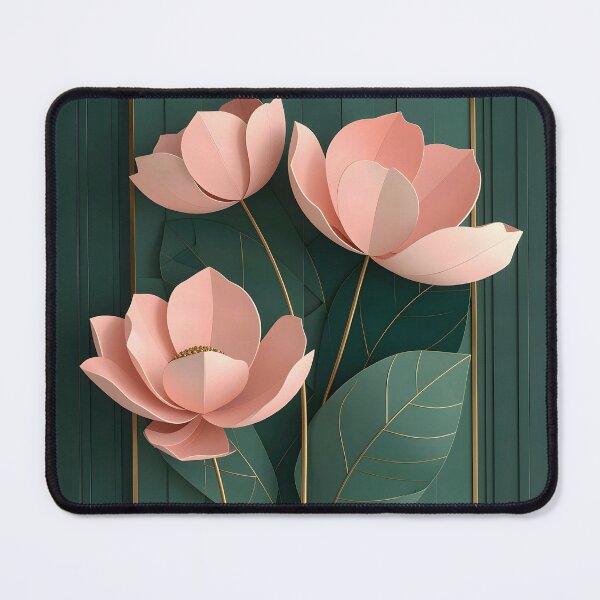 Item preview, Elegant Blossoms on Green Background designed and sold by Vicky Brago-Mitchell®.