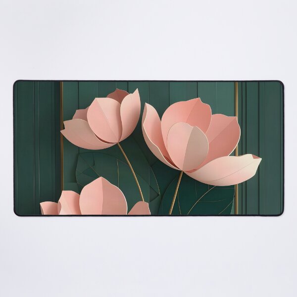 Item preview, Elegant Blossoms on Green Background designed and sold by Vicky Brago-Mitchell®.