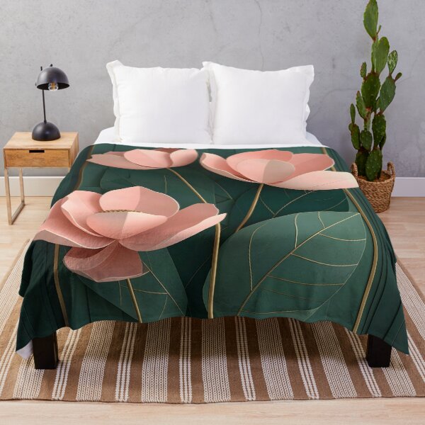 Item preview, Elegant Blossoms on Green Background designed and sold by Vicky Brago-Mitchell®.