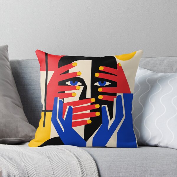 Item preview, Watching in Silence — Bauhaus Hands Over Face Portrait designed and sold by RamyGallery.