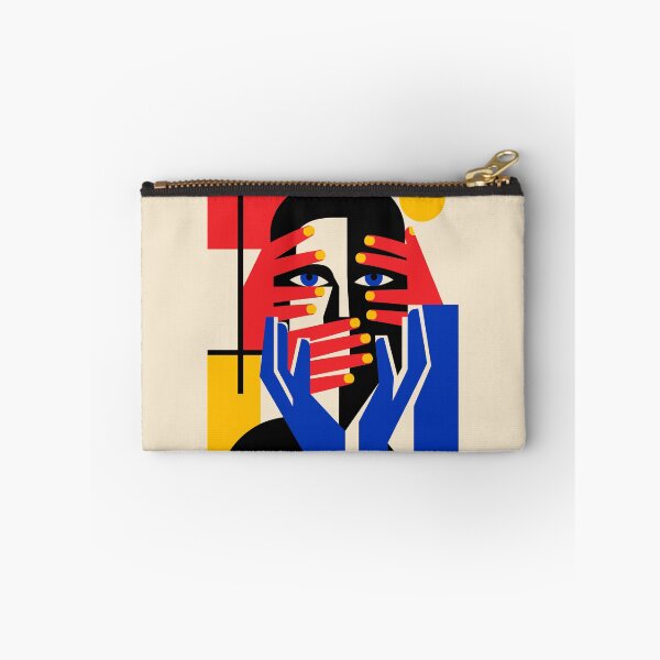 Item preview, Watching in Silence — Bauhaus Hands Over Face Portrait designed and sold by RamyGallery.