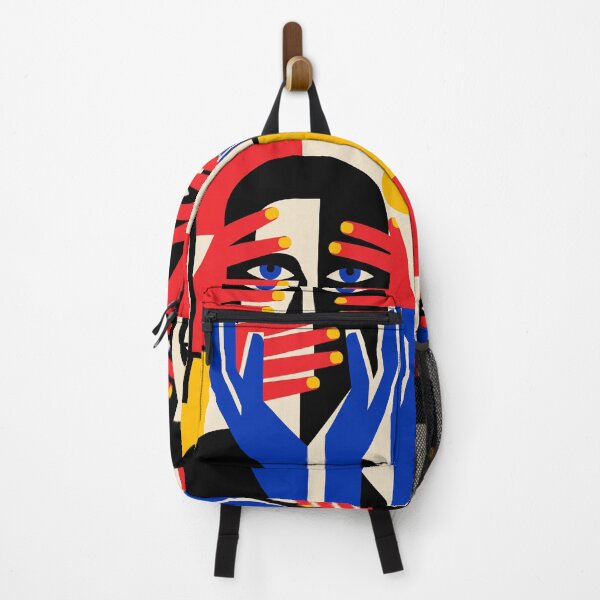 Item preview, Watching in Silence — Bauhaus Hands Over Face Portrait designed and sold by RamyGallery.