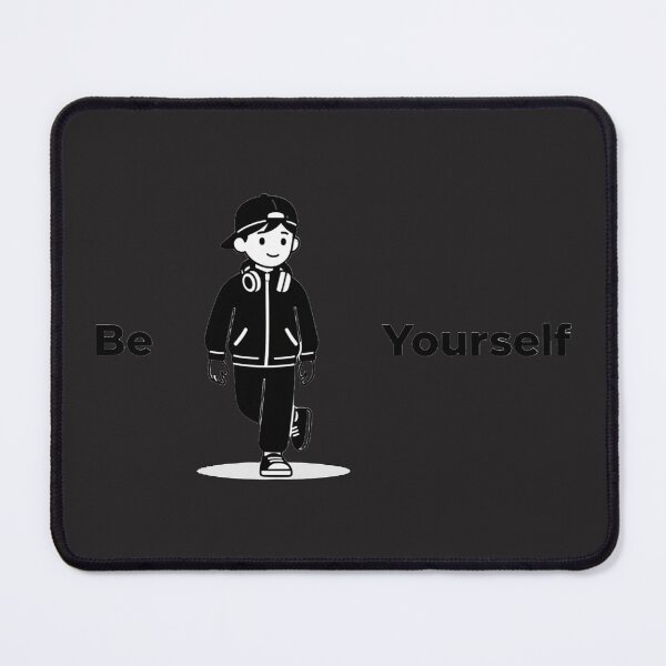Item preview, Minimalist boy in black and white "Be Yourself" street designed and sold by Abstr4ct W0rld.